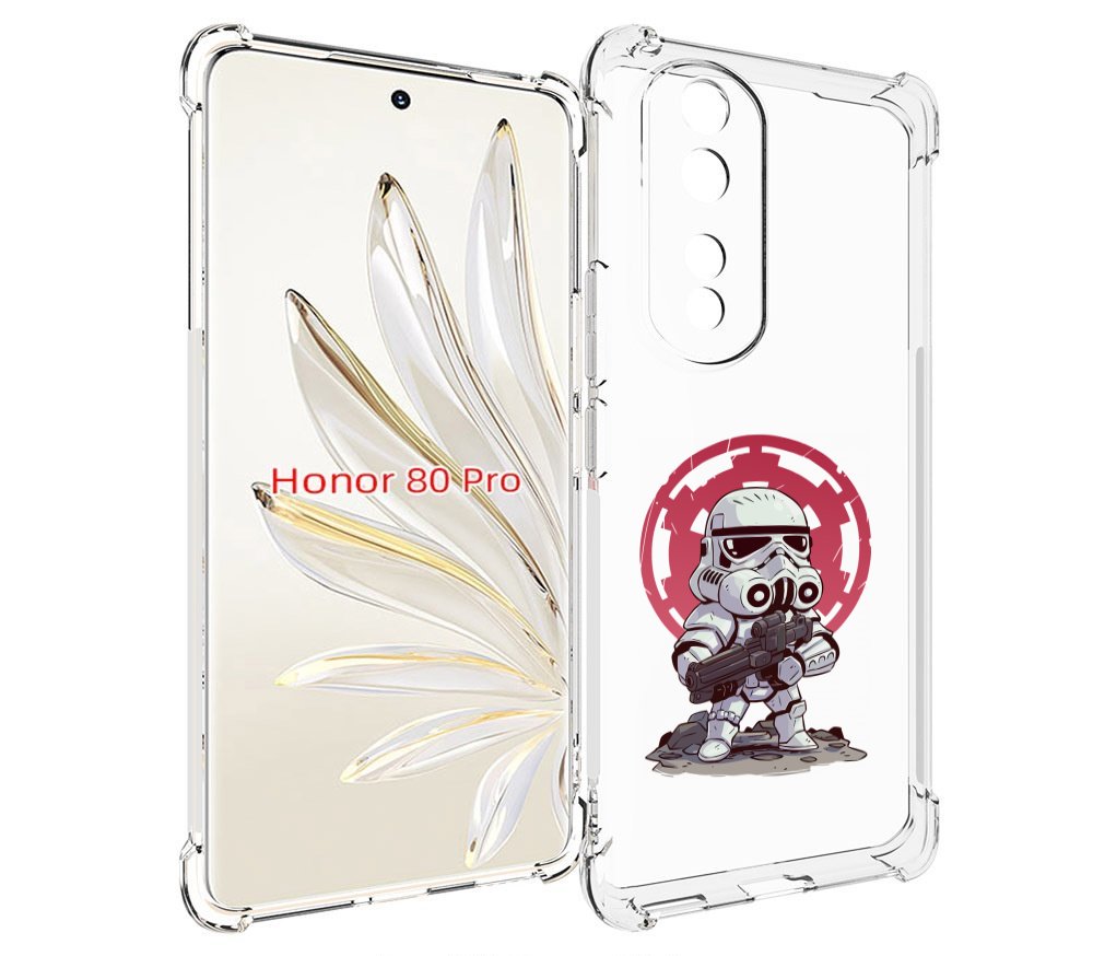 

Чехол MyPads солдат-из-старварс для Honor 80 Pro, Прозрачный, Tocco