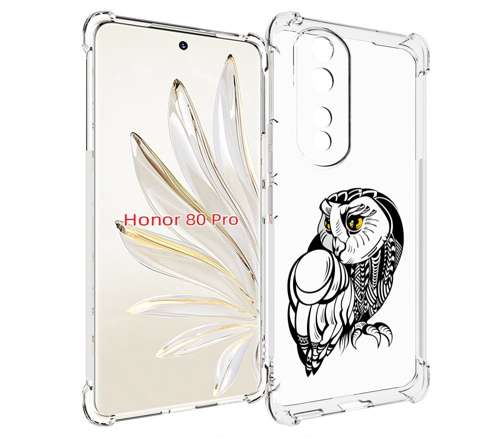 

Чехол MyPads сова-красотка для Honor 80 Pro, Прозрачный, Tocco