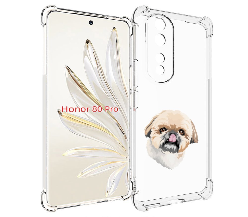 

Чехол MyPads собачка-с-язычком для Honor 80 Pro, Прозрачный, Tocco