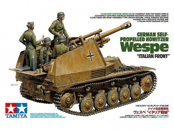 

Сборная модель 35358 Tamiya 1/35 Wespe, итальян. фронт