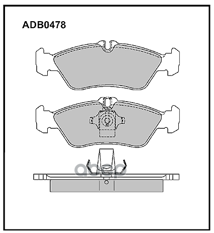 

Комплект Тормозных Колодок, Диско Allied Nippon Adb0478