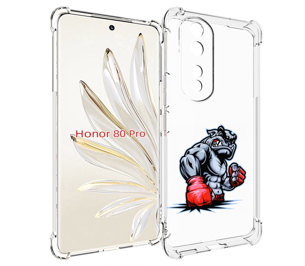 

Чехол MyPads собака-боксер для Honor 80 Pro, Прозрачный, Tocco