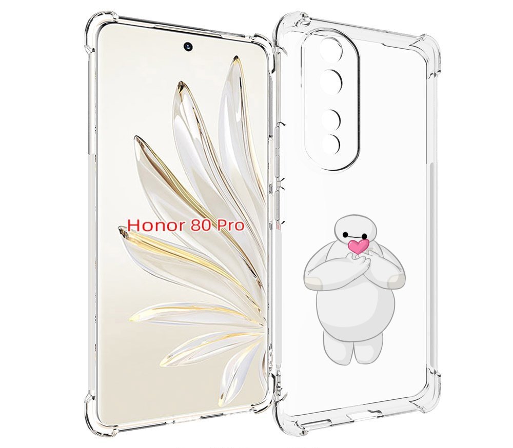 

Чехол MyPads снеговик-с-сердечком для Honor 80 Pro, Прозрачный, Tocco