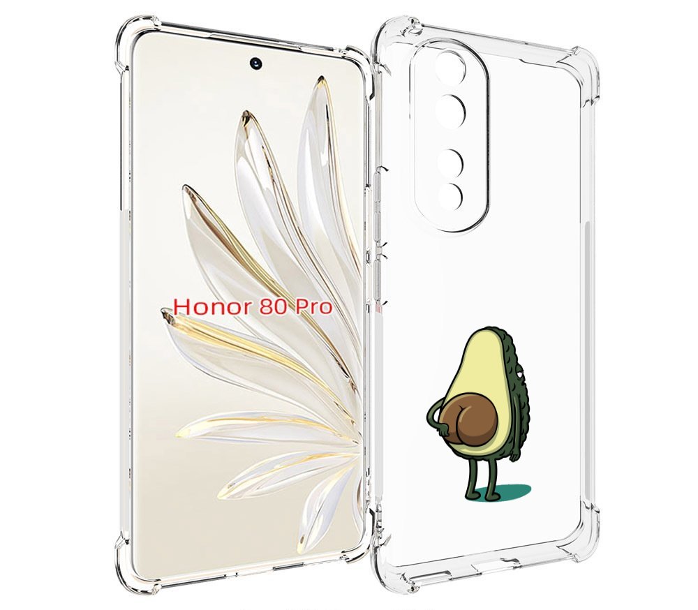 

Чехол MyPads смешной авокадо сзади для Honor 80 Pro, Прозрачный, Tocco