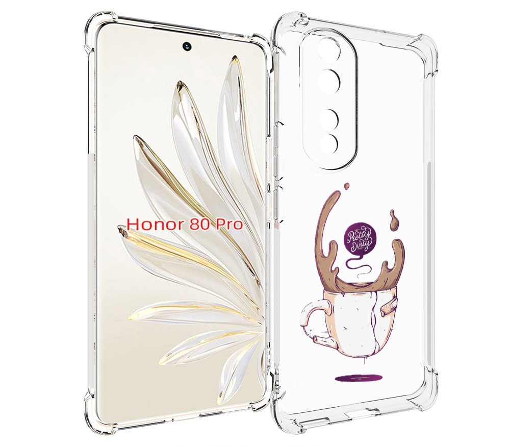 

Чехол MyPads сломанный стаканчик для Honor 80 Pro, Прозрачный, Tocco