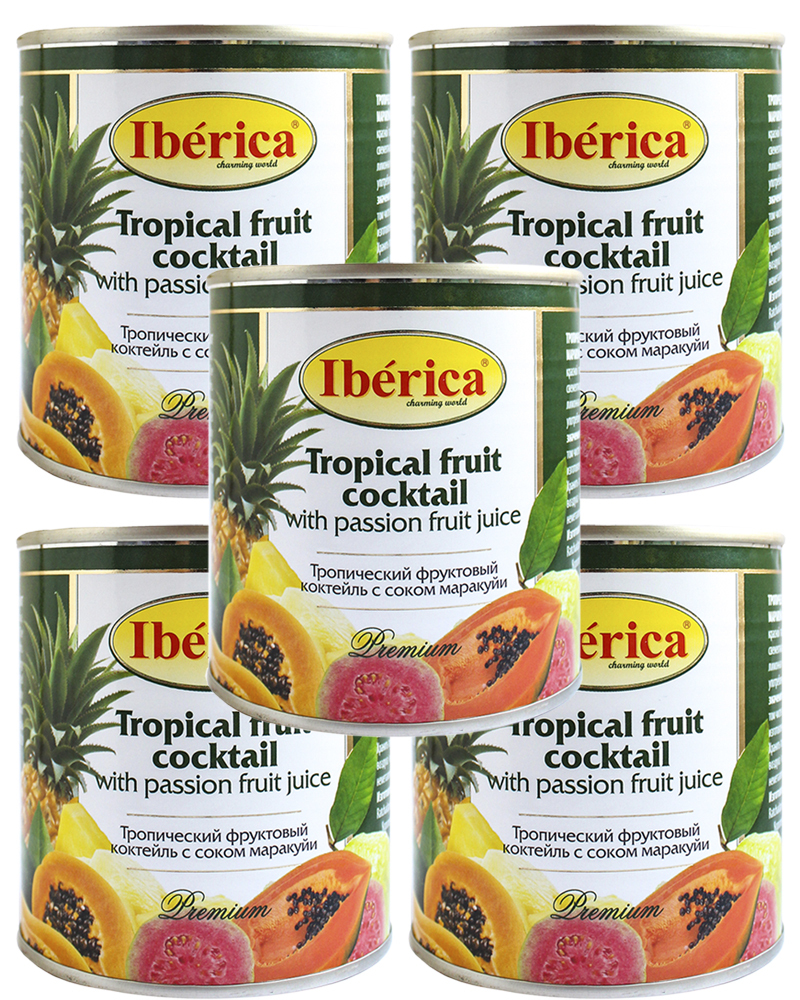 

Тропический Фруктовый Коктейль Iberica с Соком Маракуйи 435 мл - 5 шт
