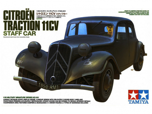 фото Сборная модель 35301 tamiya 1/35 citroen traction 11cv staff car