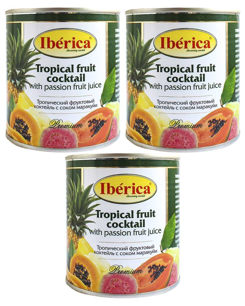 

Тропический Фруктовый Коктейль Iberica с Соком Маракуйи 435 мл - 3 шт