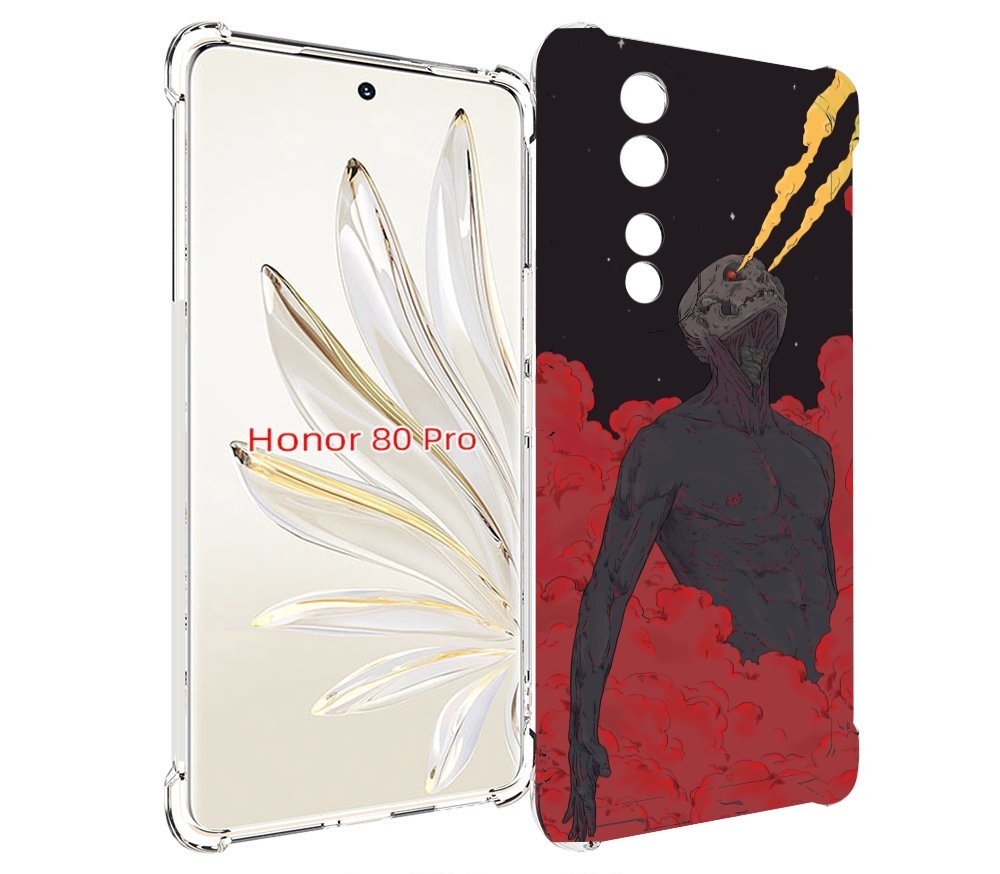 

Чехол MyPads скелет в красном дыму для Honor 80 Pro, Прозрачный, Tocco