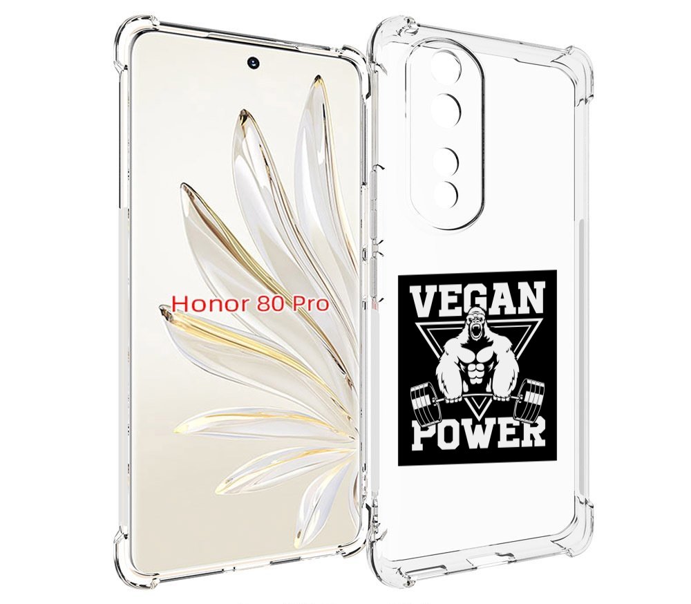 

Чехол MyPads сила-вегана для Honor 80 Pro, Прозрачный, Tocco