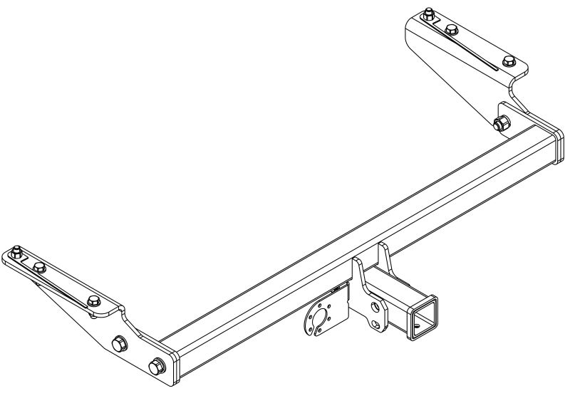 

Фаркоп AvtoS jc01 jac t6 2020- без шарового узла без электрики