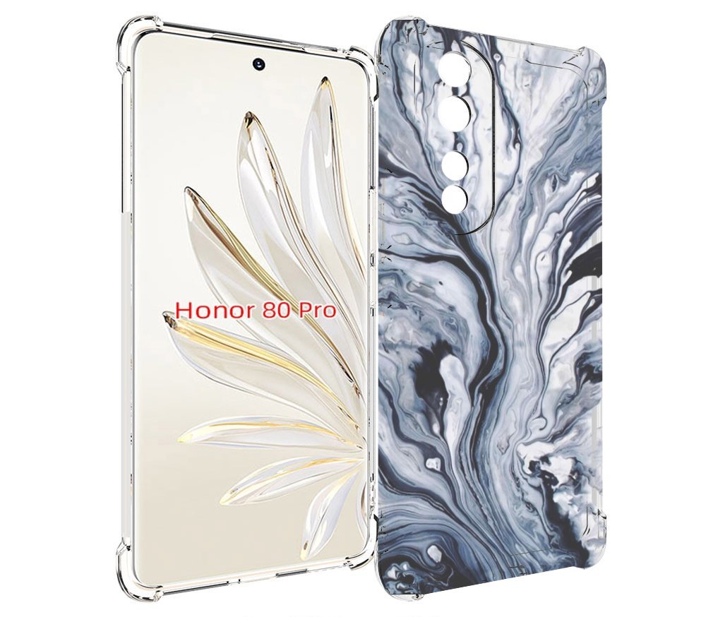 

Чехол MyPads серая краска для Honor 80 Pro, Прозрачный, Tocco