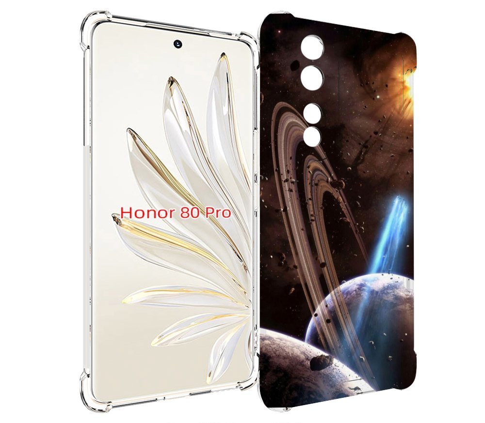 

Чехол MyPads сатурн в космосе для Honor 80 Pro, Прозрачный, Tocco