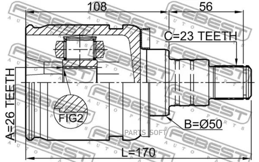 

Шрус FEBEST 0111GSU35LH