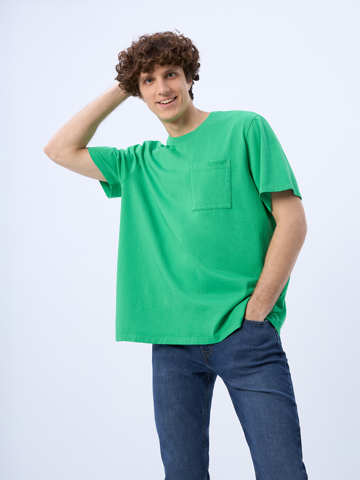 

Футболка мужская Levi's A3697 зеленая S, Зеленый, A3697