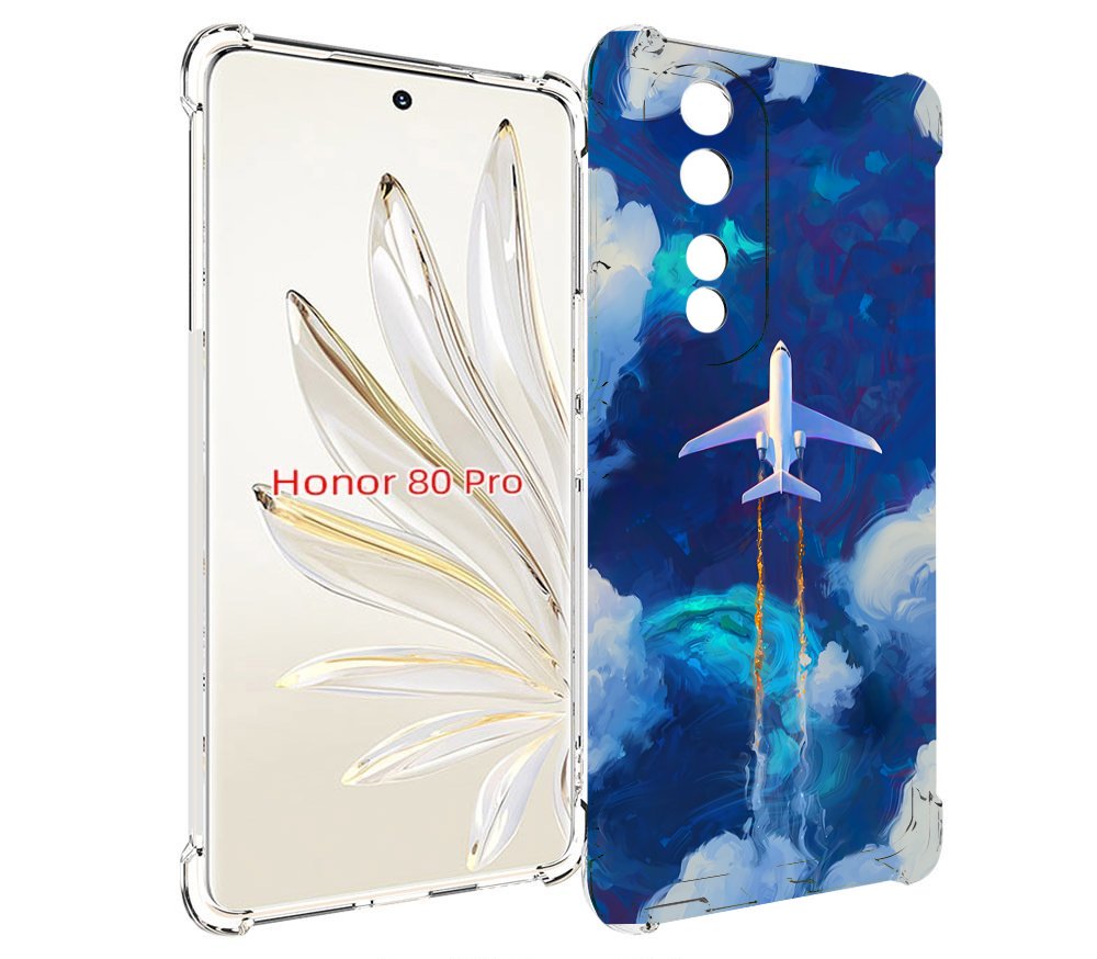 

Чехол MyPads самолет-в-небе-рисунок для Honor 80 Pro, Прозрачный, Tocco