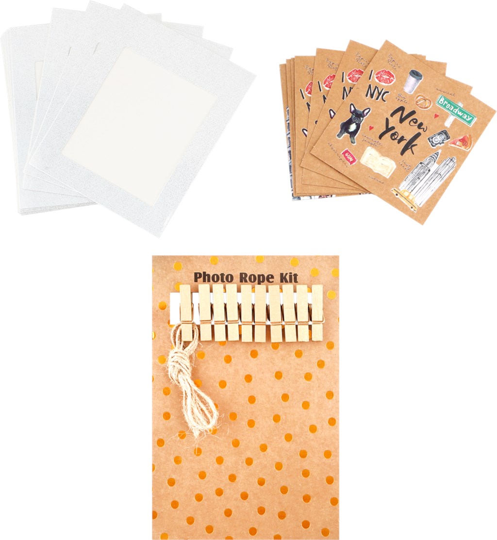 Рамки для фотографий Лента Kids Craft бумажные на прищепках 10 шт