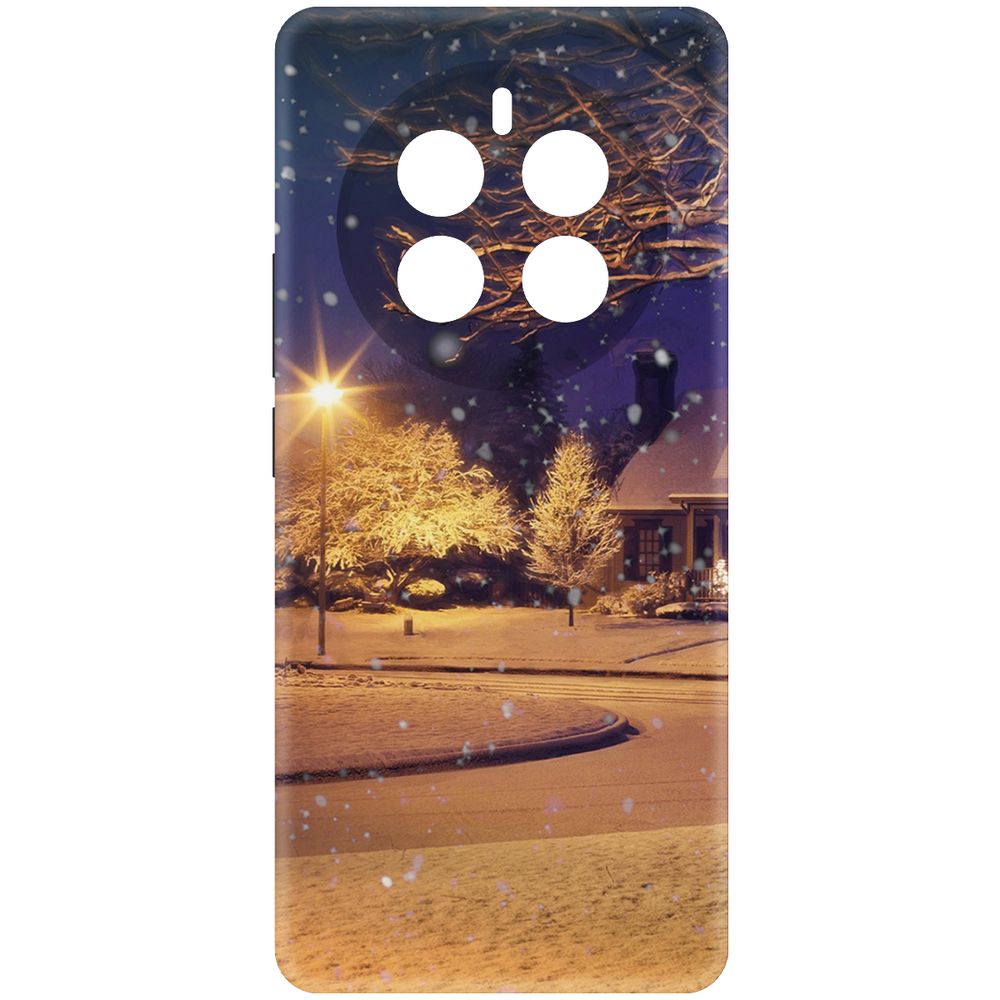

Чехол-накладка Krutoff Soft Case Зимняя сказка для Realme 12 Pro 5G черный