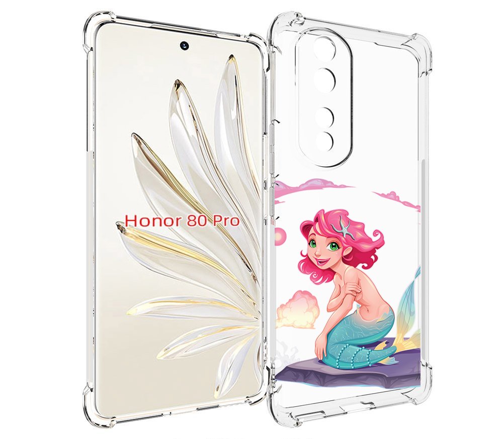 

Чехол MyPads русалочка для Honor 80 Pro, Прозрачный, Tocco