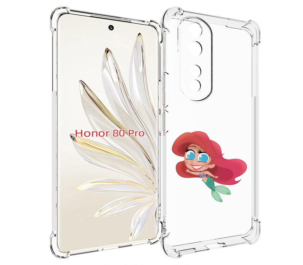 

Чехол MyPads русалка-мулатка для Honor 80 Pro, Прозрачный, Tocco