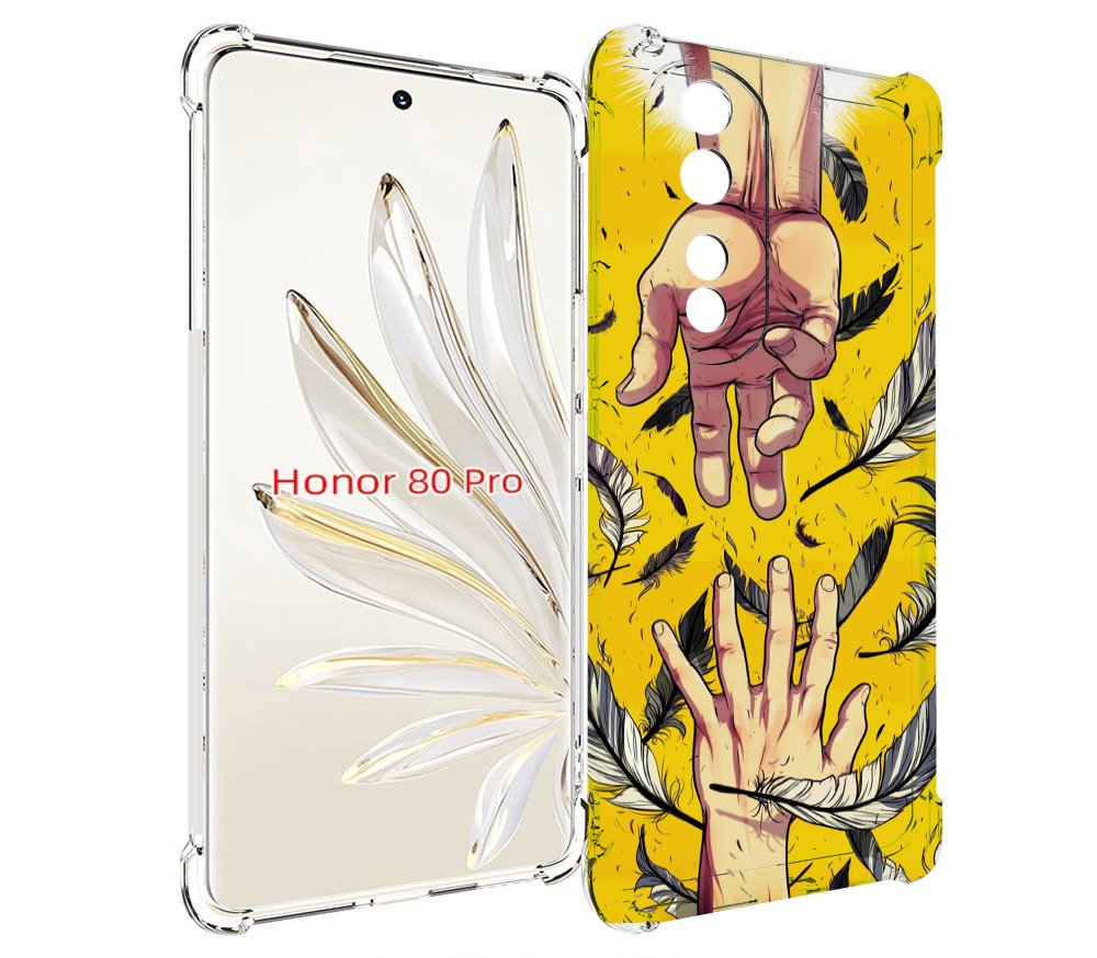 

Чехол MyPads рука-в-руку для Honor 80 Pro, Прозрачный, Tocco