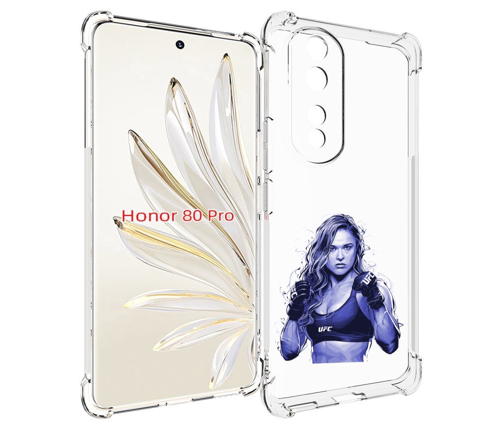 

Чехол MyPads ронда-роузи-юфс для Honor 80 Pro, Прозрачный, Tocco
