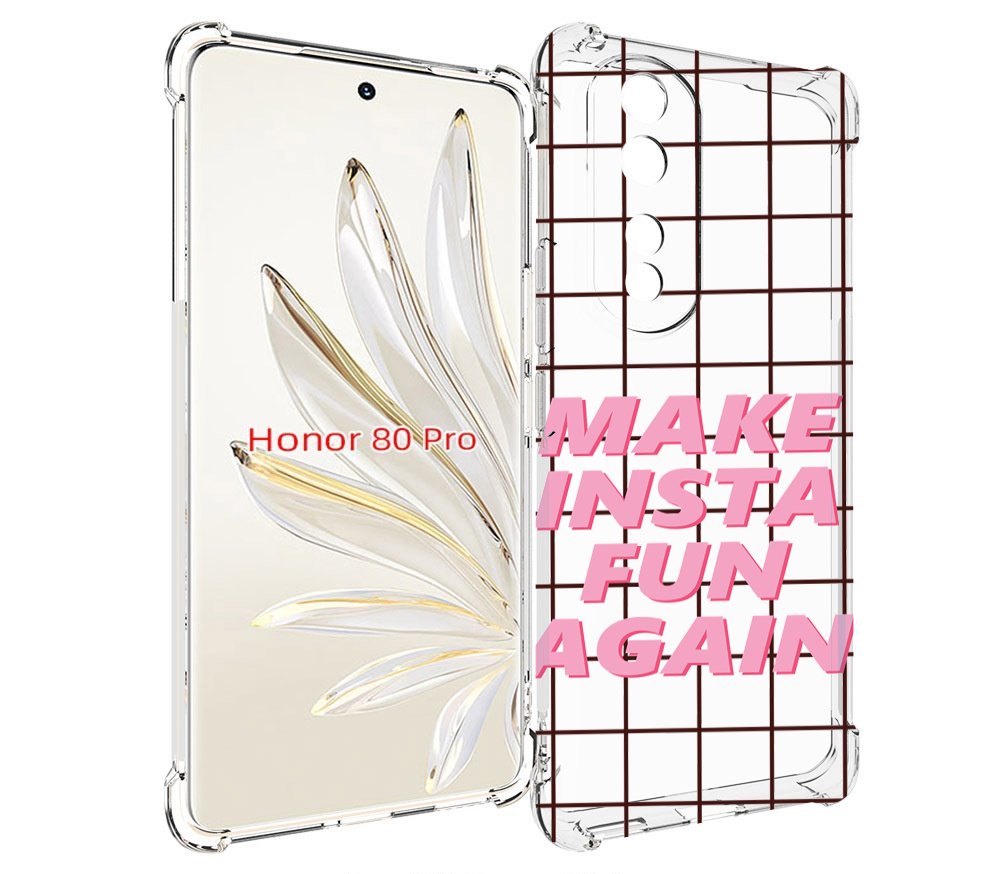 

Чехол MyPads розовая-надпись для Honor 80 Pro, Прозрачный, Tocco