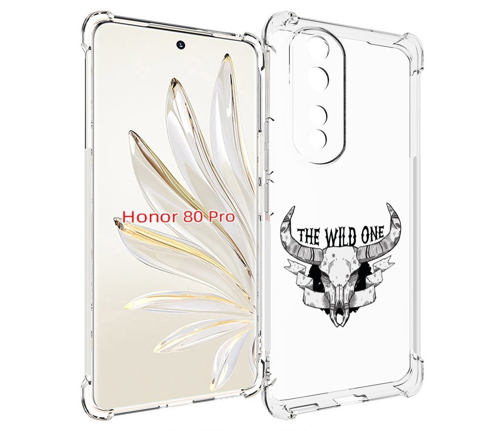 

Чехол MyPads рогатый-череп-оленя для Honor 80 Pro, Прозрачный, Tocco