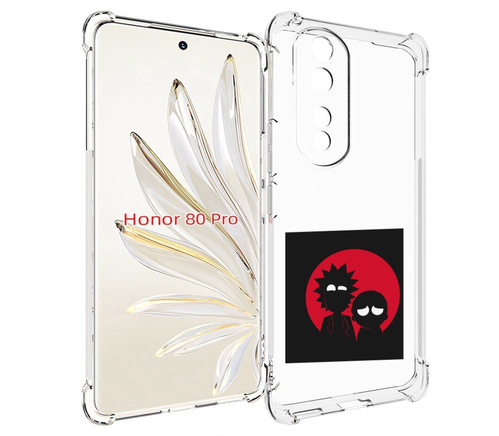 Чехол MyPads рик и морти в тени для Honor 80 Pro