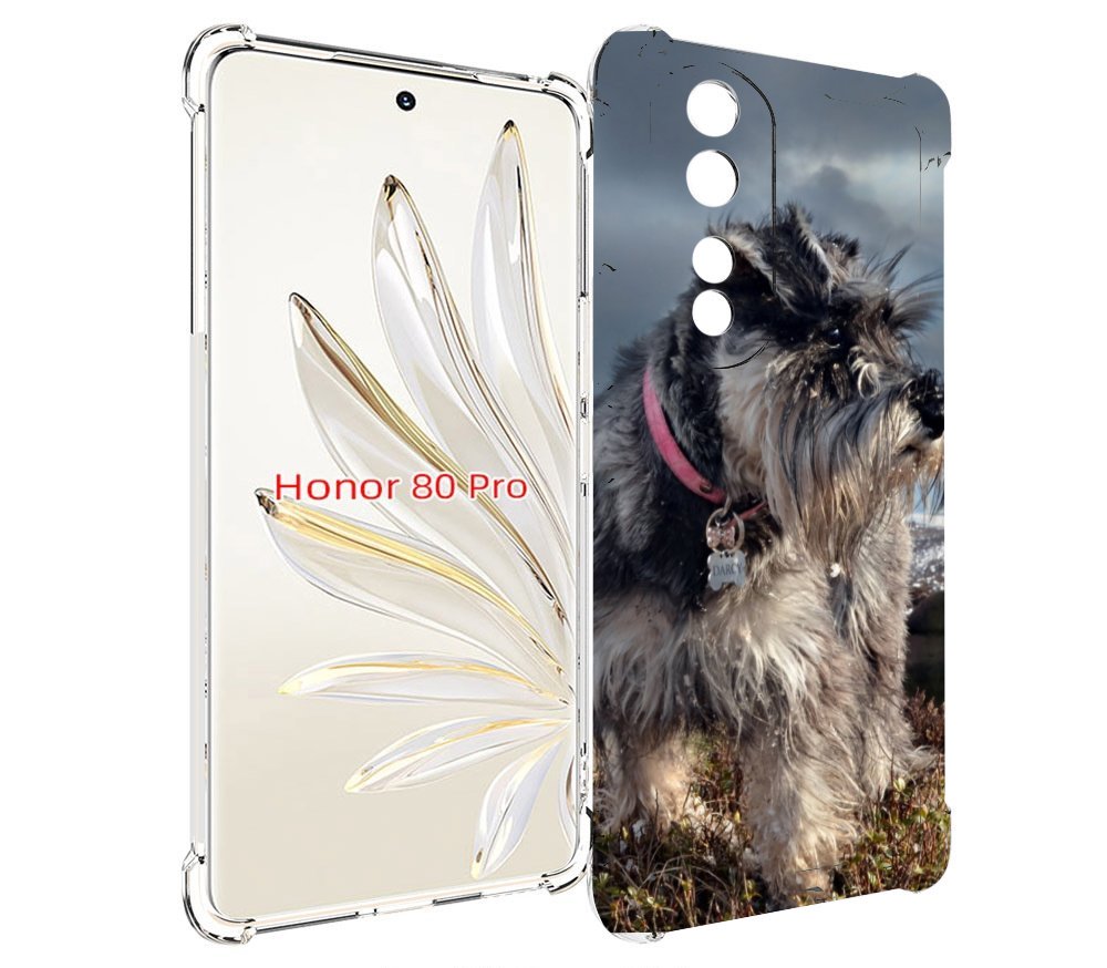 

Чехол MyPads ризеншнауцер 2 для Honor 80 Pro, Прозрачный, Tocco