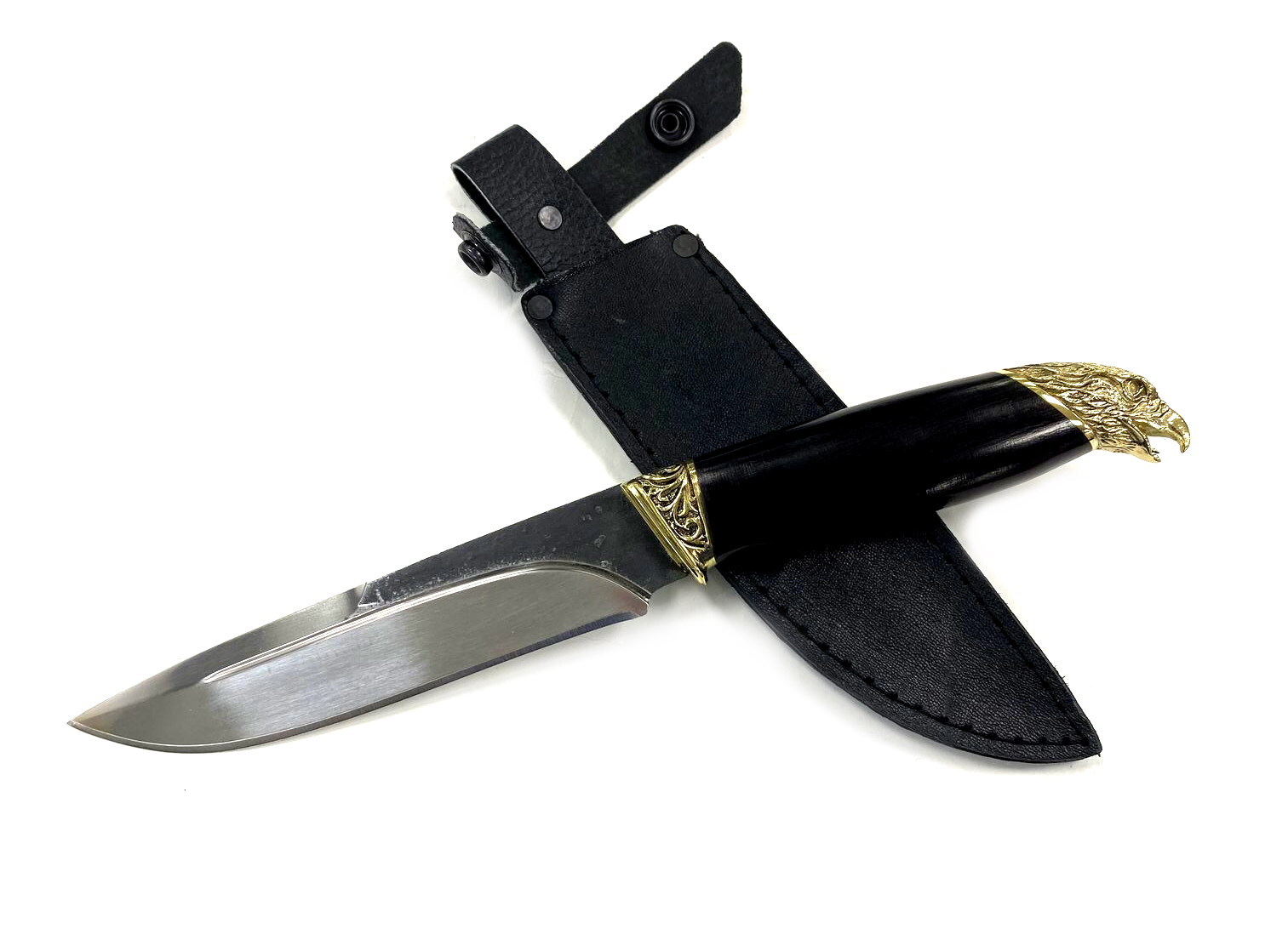 Нож Булат Беркут, кованая Х12МФ, черный граб, с навершием