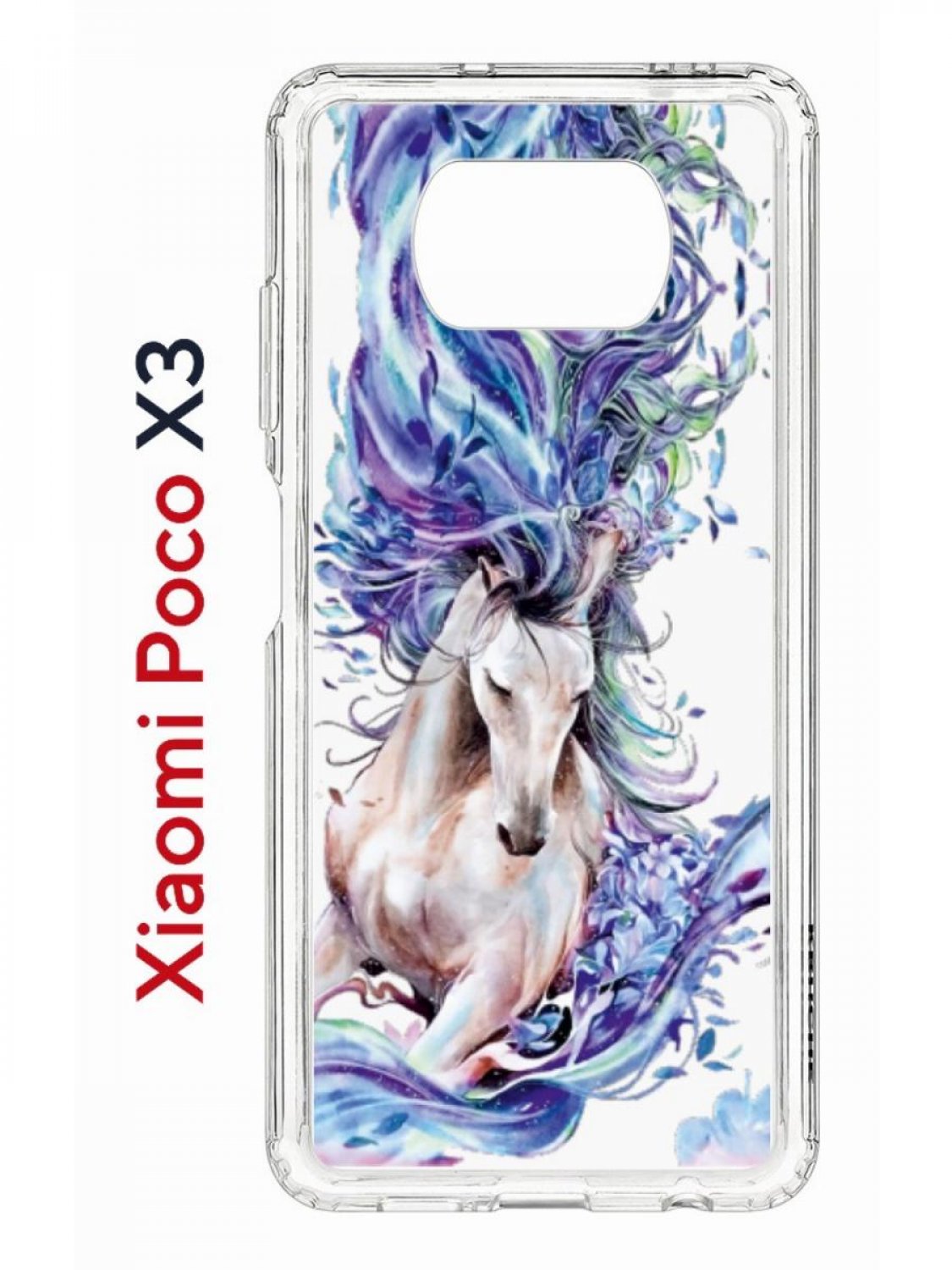 Чехол на Xiaomi Poco X3/X3 Pro Kruche Print Грация,противоударный бампер с принтом