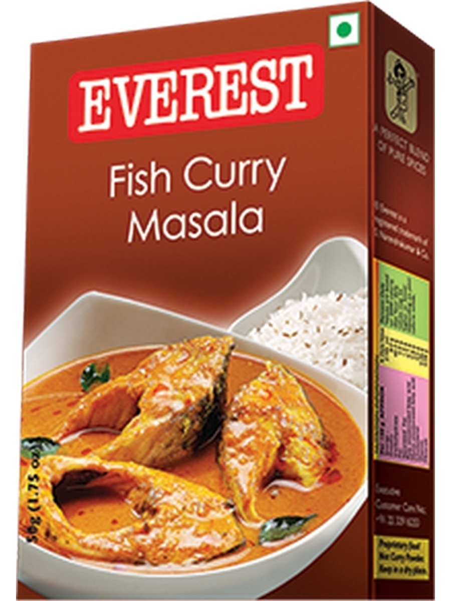 фото Приправа для рыбы фиш карри масала (everest fish curry masala), 50 г