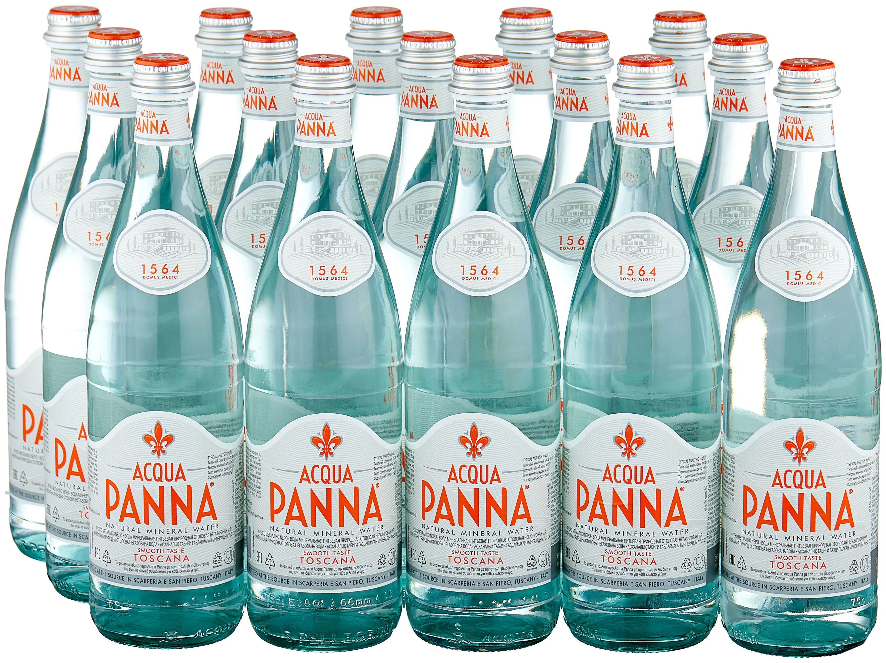 Вода минеральная Acqua Panna (Аква Панна) 0,75 л х 15 шт. негазированная, стекло