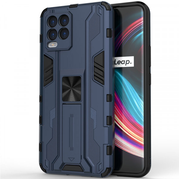

Противоударный чехол-подставка Epik Galvatron для Realme 8 / 8 Pro, Синий