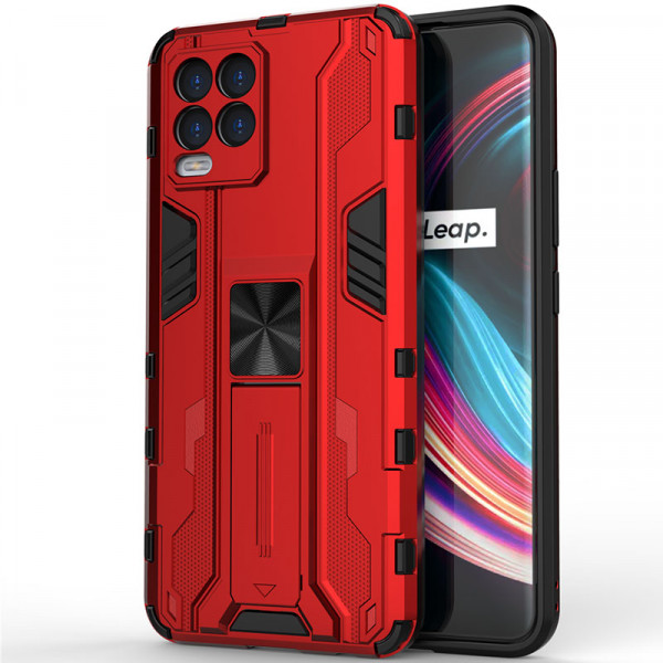 

Противоударный чехол-подставка Epik Galvatron для Realme 8 / 8 Pro, Красный