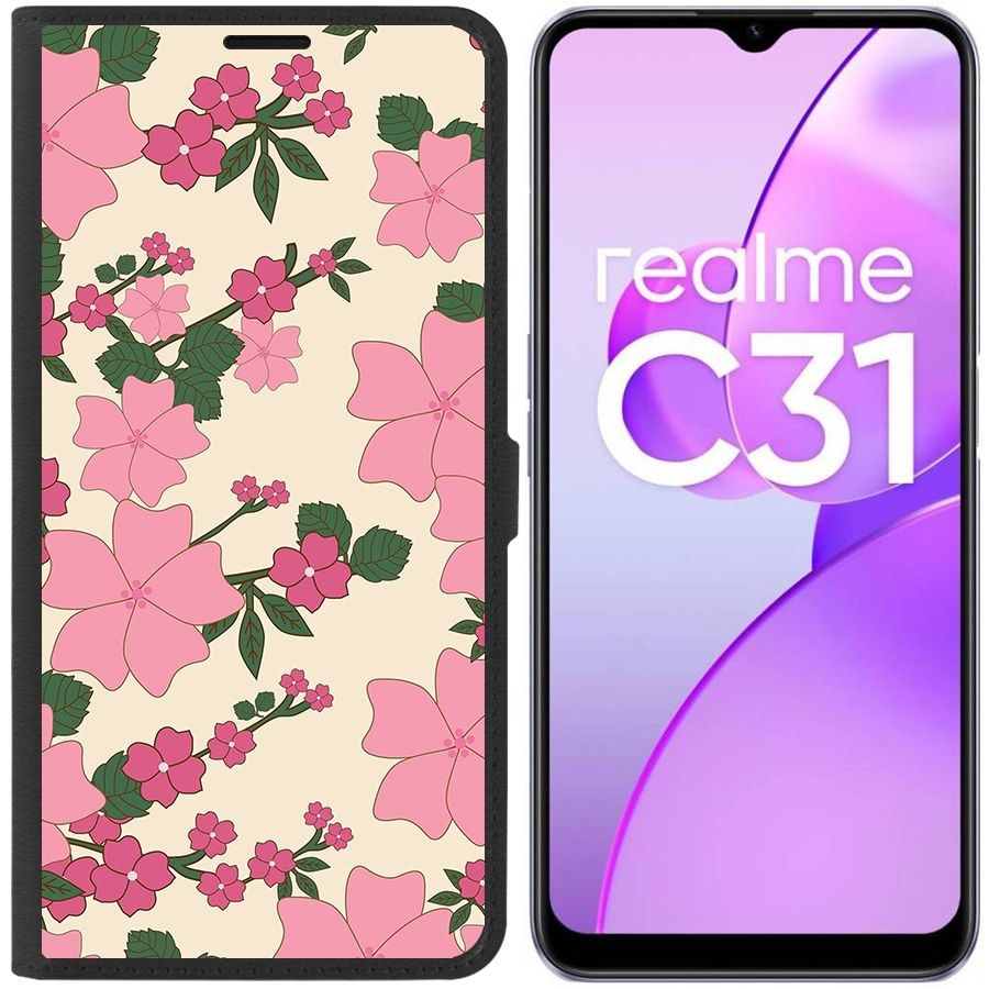 

Чехол-книжка Eco Book для Realme C31 Цветочный паттерн 1