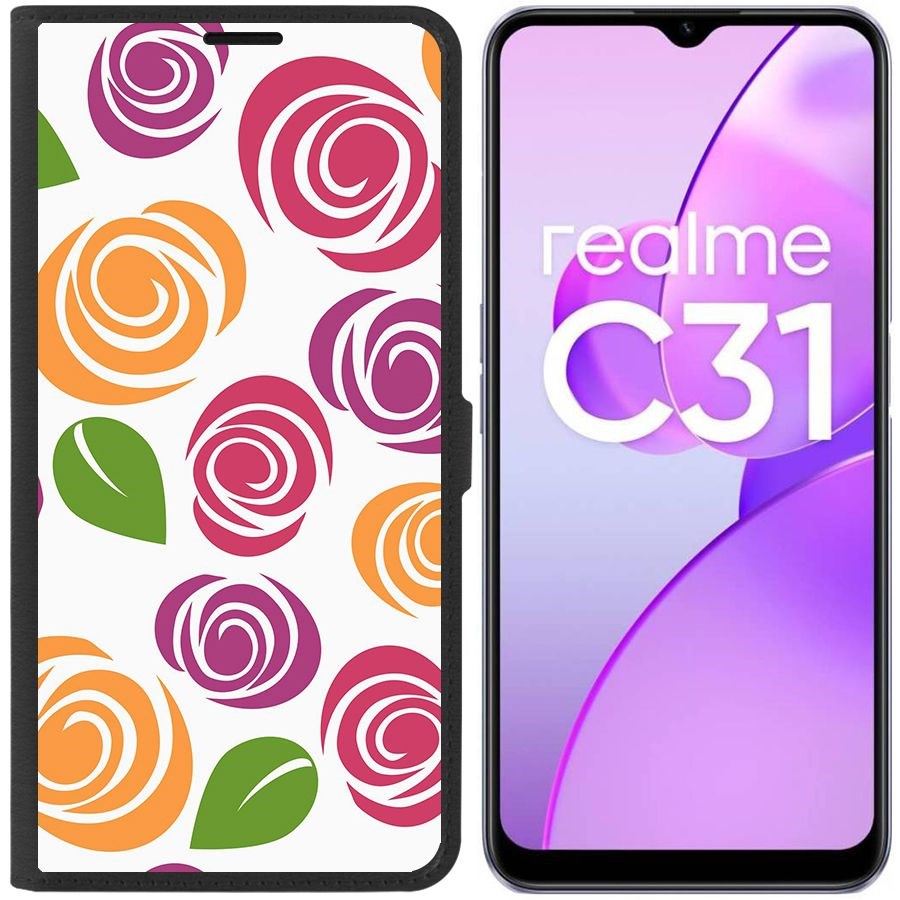 

Чехол-книжка Eco Book для Realme C31 Цветочный паттерн 6