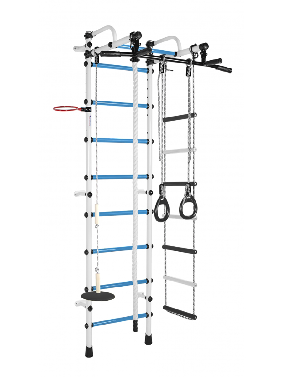 Детский спортивный комплект Лира пристенный Формула здоровья белый-голубой
