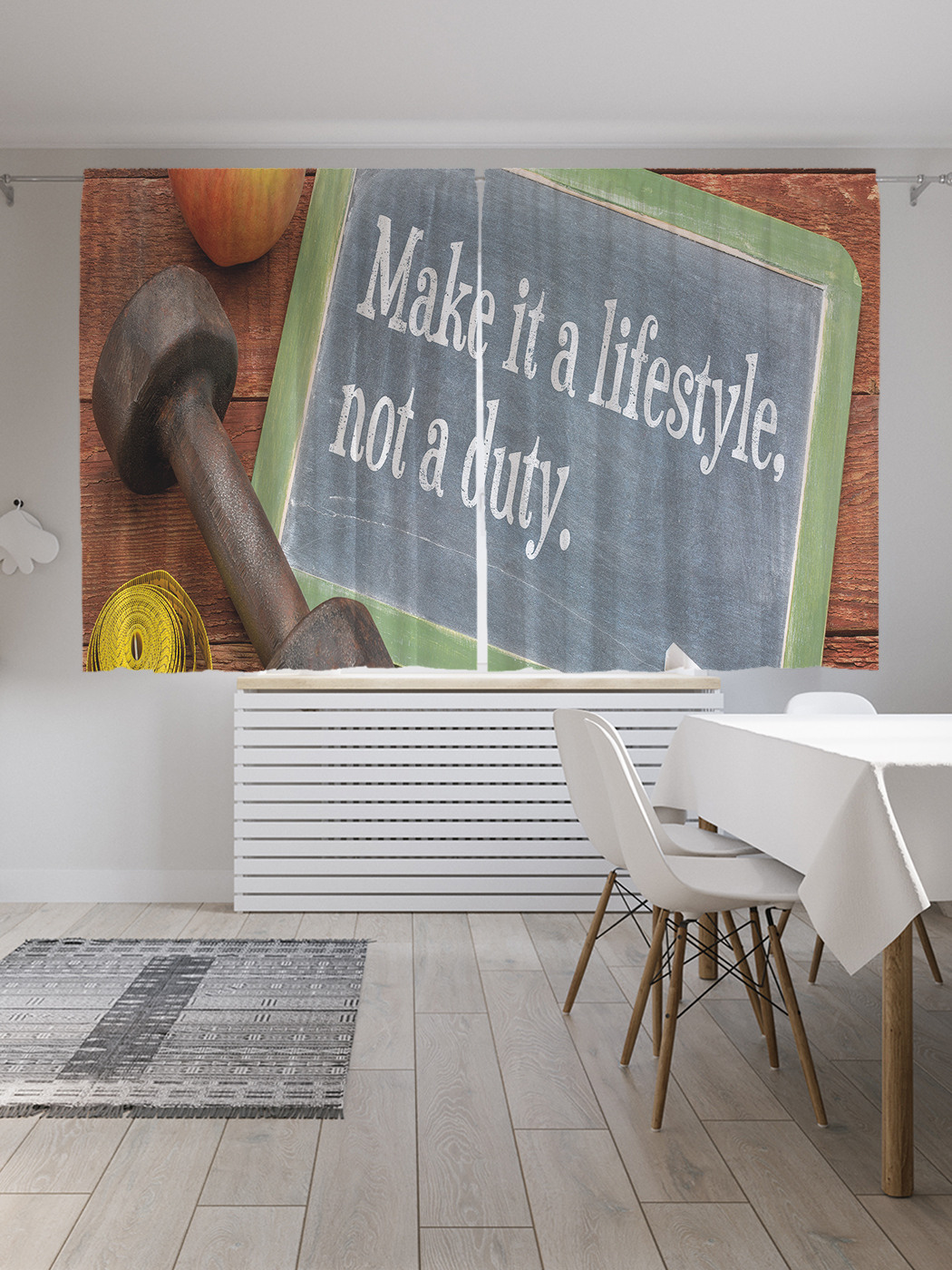 

Шторы с фотопечатью JoyArty "Стиль жизни" из сатена, 290х180 см