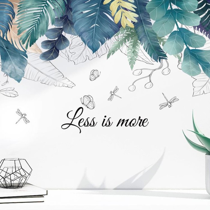 

Наклейка пластик интерьерная цветная "Пальмовые листья" 60х90 см, Синий