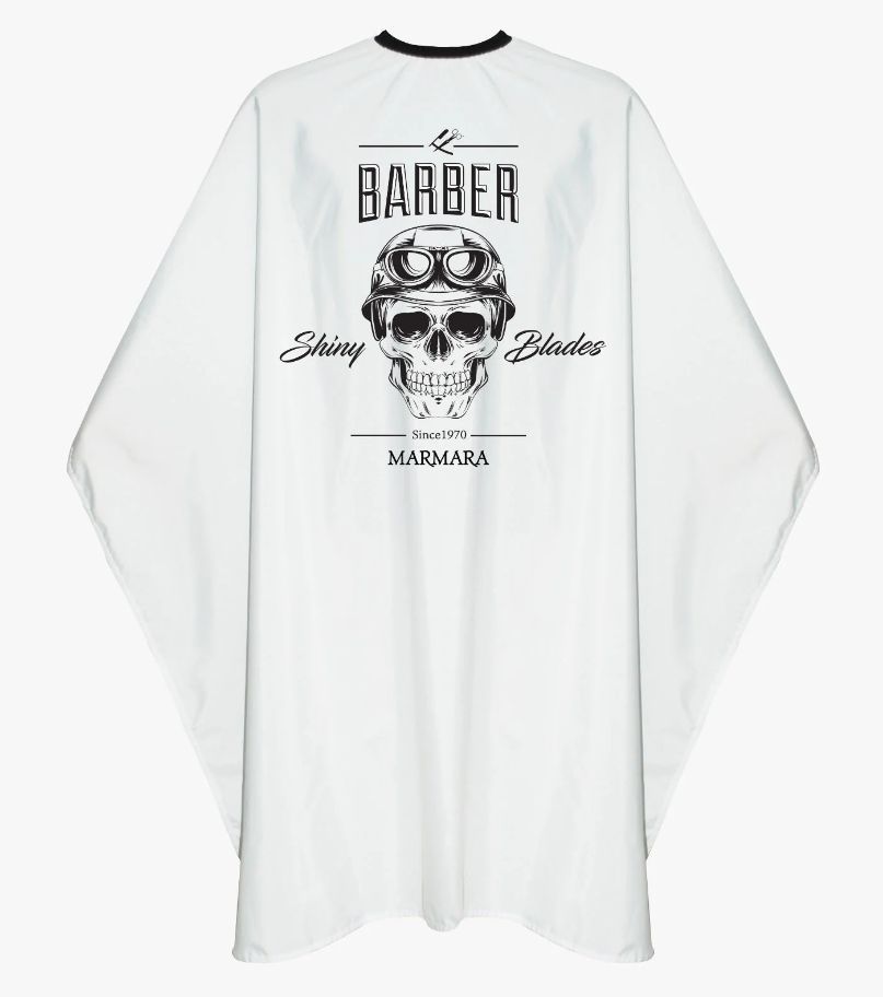 Пеньюар Marmara Barber Skull White парикмахерский 150х160 см