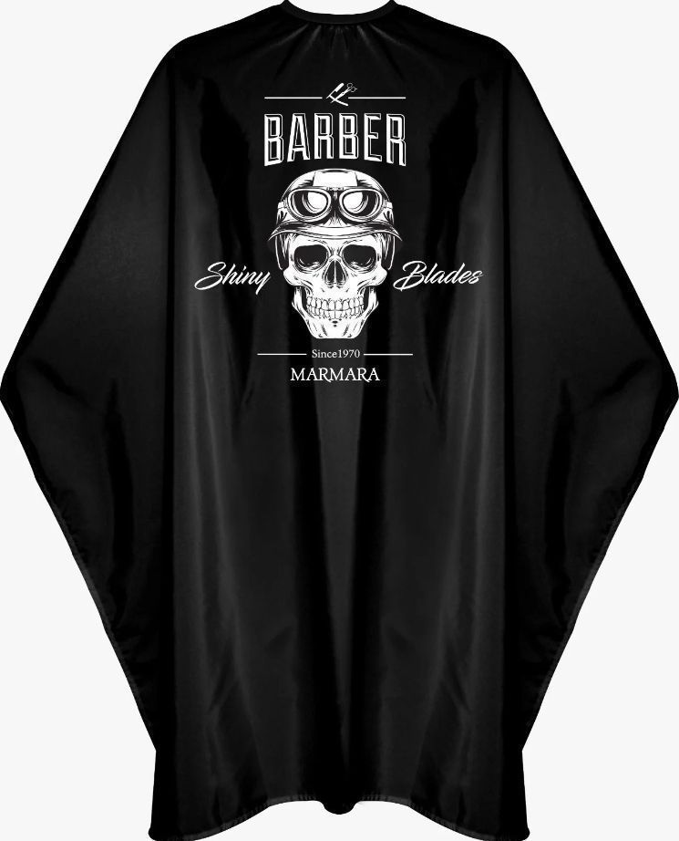 Пеньюар Marmara Barber Skull Black парикмахерский 150х160 см