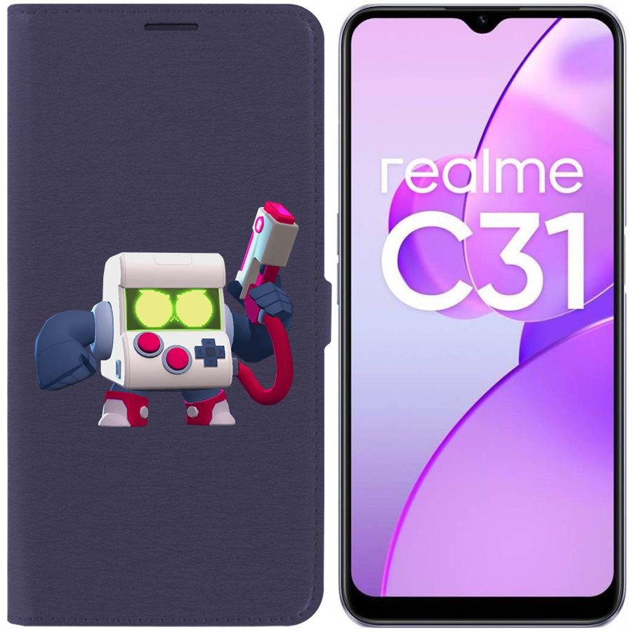 

Чехол-книжка Eco Book для Realme C31 Brawl Stars-8-Бит классический