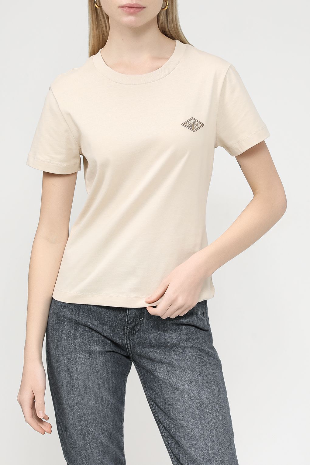 Футболка женская Esprit Casual 112EE1K350 бежевая XL 5310₽