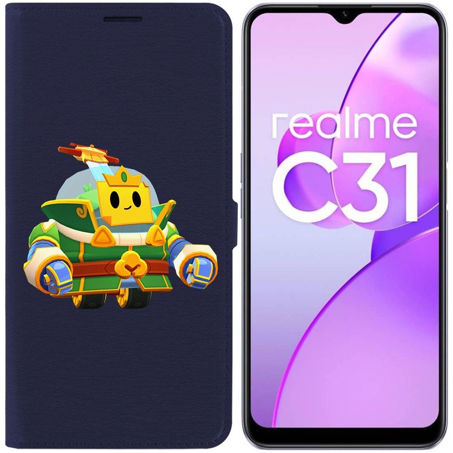 

Чехол-книжка Eco Book для Realme C31 Brawl Stars-Изумрудный Принц Спраут