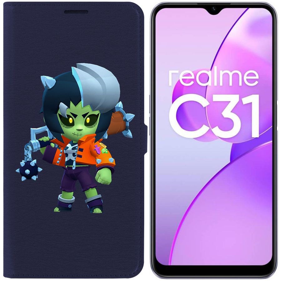

Чехол-книжка Eco Book для Realme C31 Brawl Stars-ЗомБиби