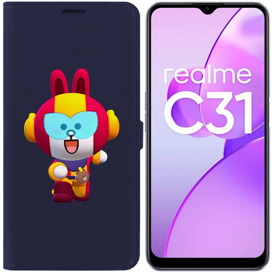 

Чехол-книжка Eco Book для Realme C31 Brawl Stars-Кони Макс