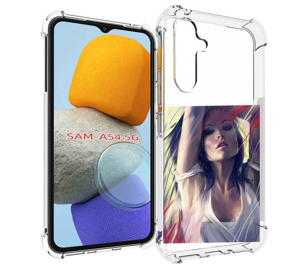 

Чехол MyPads акварельная-девушка женской для Samsung Galaxy A54, Tocco