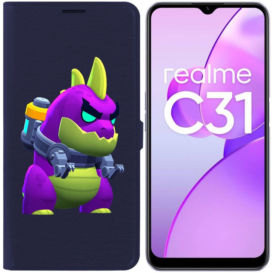 

Чехол-книжка Eco Book для Realme C31 Brawl Stars-Мегамонстр